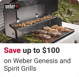 Save up to $100 on Weber Genesis and Spirit Grills