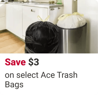save $3 on select Ace trash bags