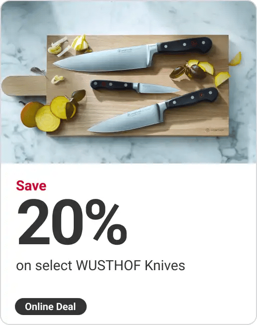 Online Deal - Save 20% on select WUSTHOF Knives