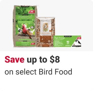 save up to $8 on select bird food
