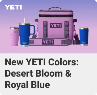 new YETI colors, desert bloom and royal blue