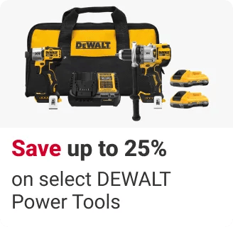 Save 25% on select DEWALT power tools and accessories