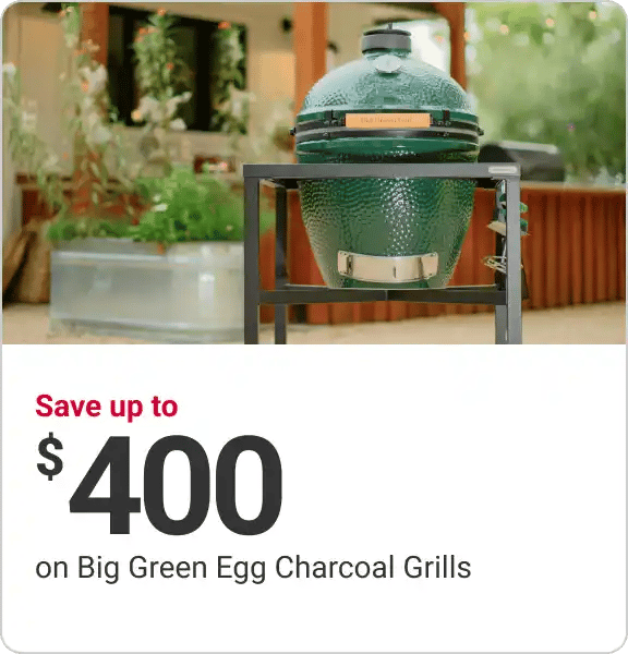 Save up to $400 on Big Green Egg Charcoal Grills