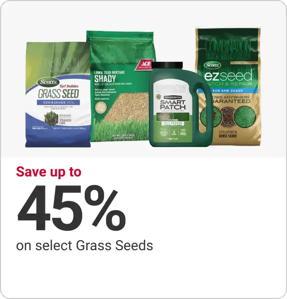 Save up to 45% select Grass Seeds