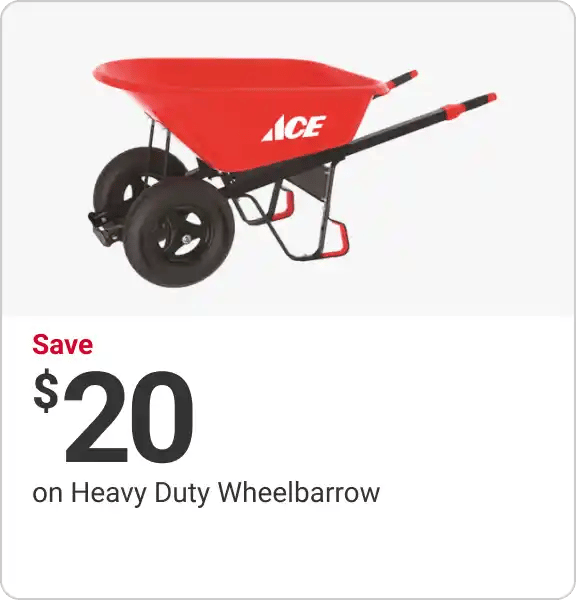 Save $20 on Heavy Duty Wheelbarrow