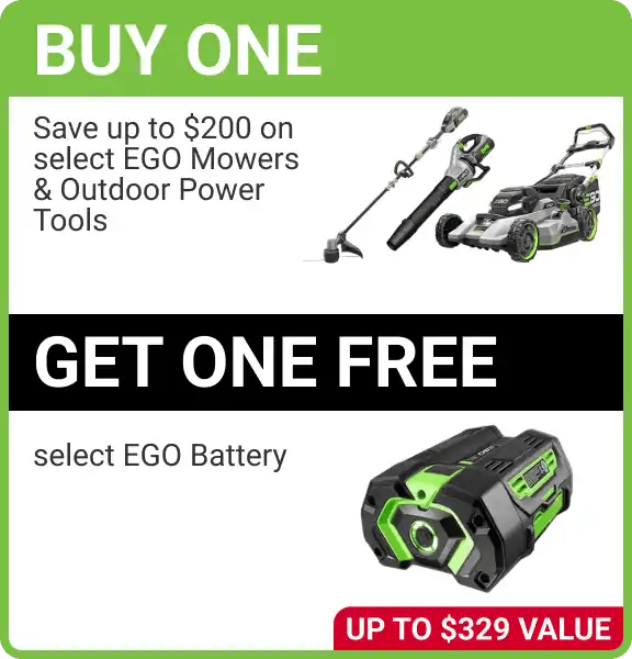 BOGA - Save up to $200 on select EGO Mowers & Outdoor Power Tools & Get select Battery FREE