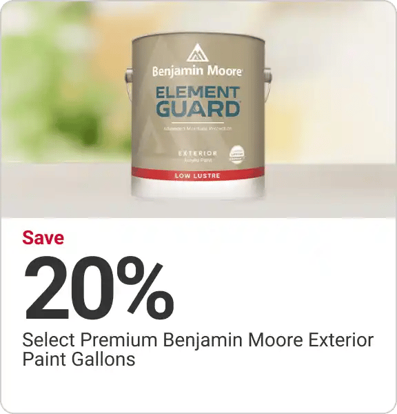20% Off Benjamin Moore Exterior Paint Gallons