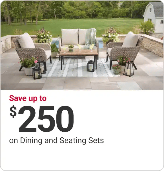 Save up to $250 on Dining and Seating Sets