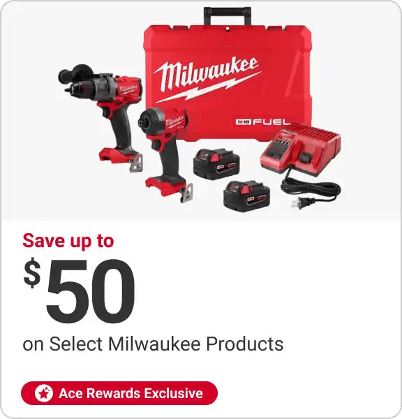 Ace Rewards Members Save Up to $50 on Select Milwaukee Products