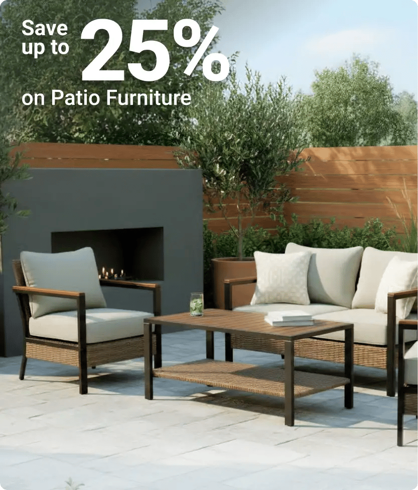 Save up to 25% on patio furniture