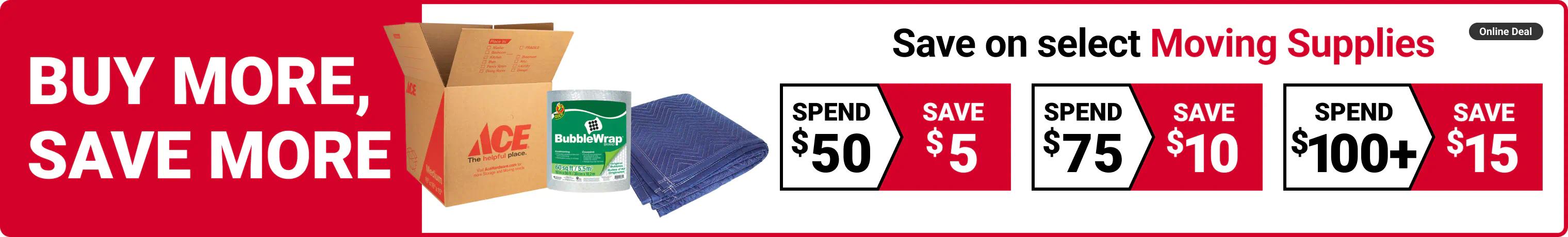 Buy More and Save - Moving Supplies