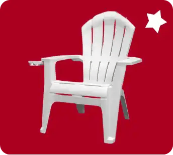 Adams RealComfort Deluxe Black Resin Frame Adirondack Chair