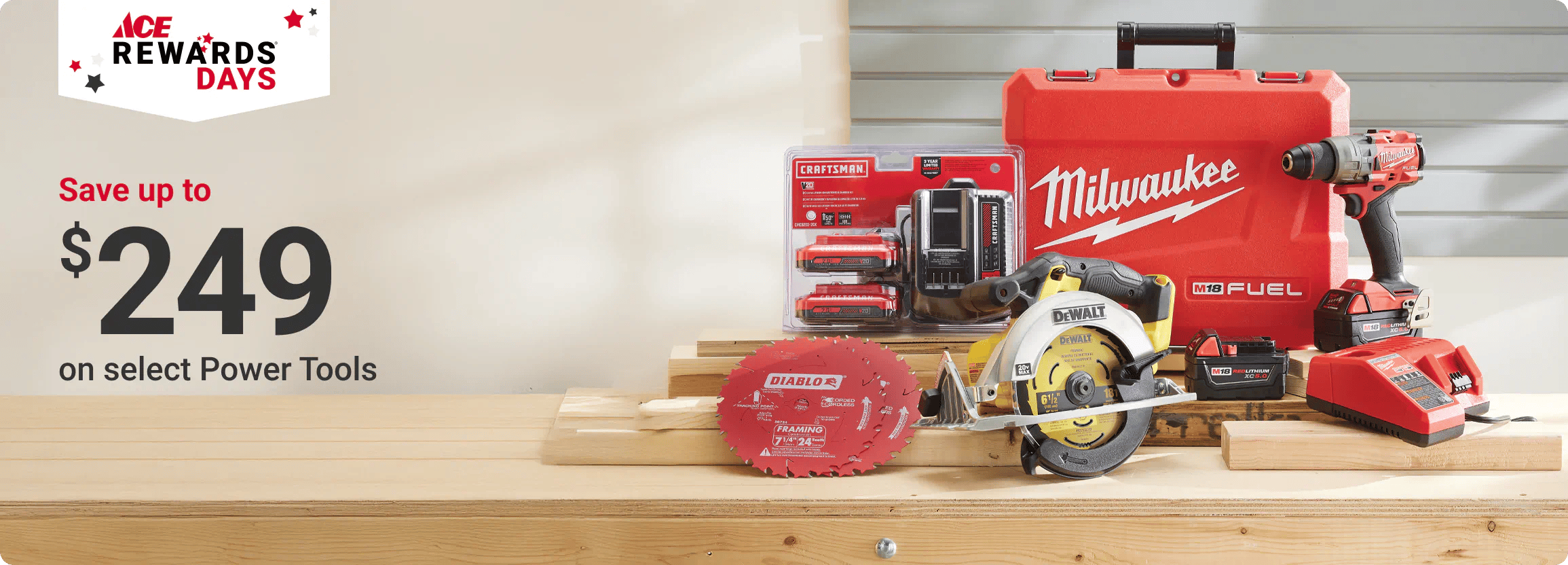 Save up to $249 on select power tools