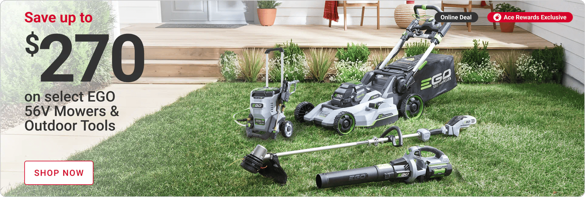 Save up to $270 on select EGO 56V Mowers & Outdoor Tools