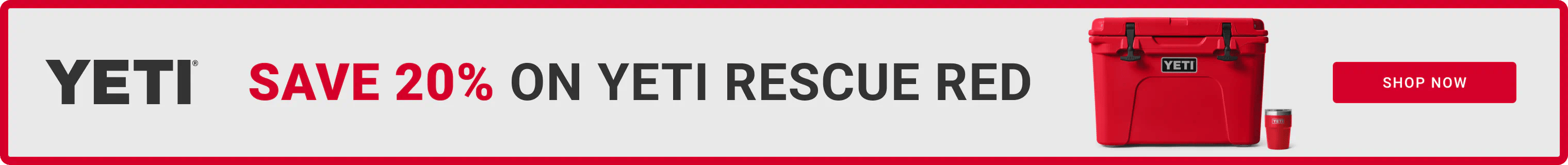 Save 20% on Yeti Rescue Red