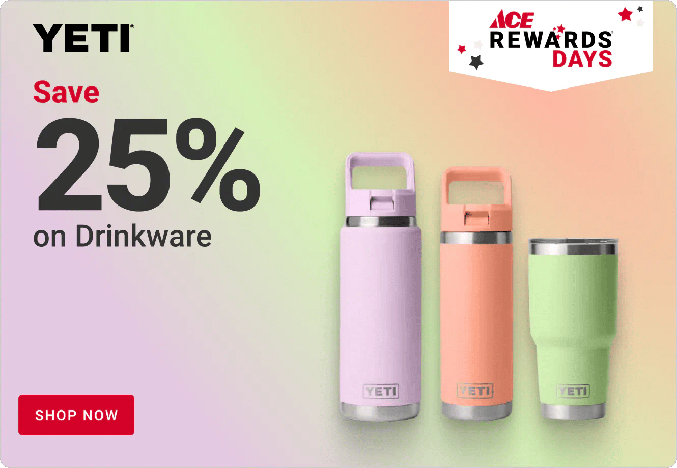 Save 25% on drinkware