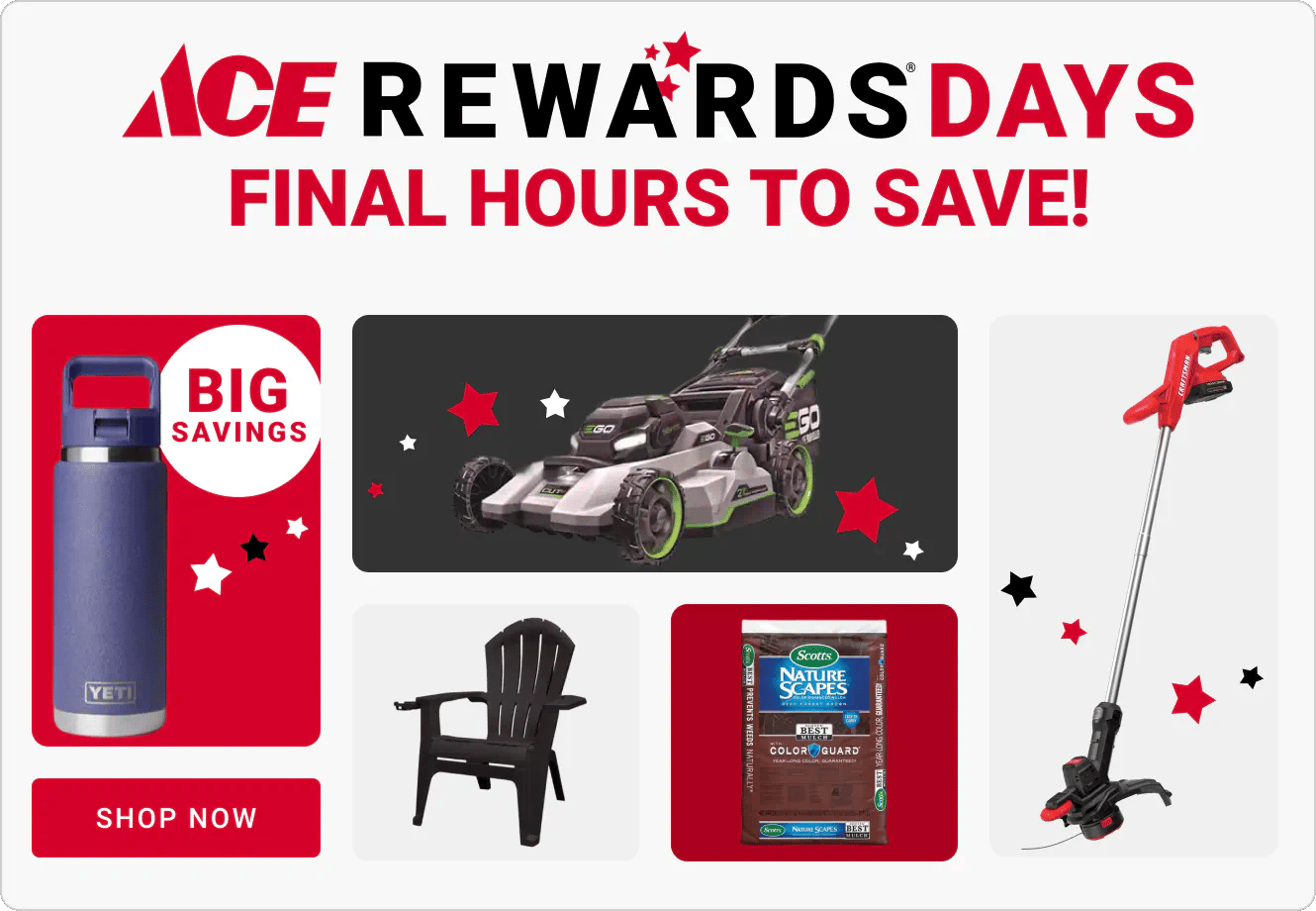 Ace Rewards Days, Final Hours to Save!