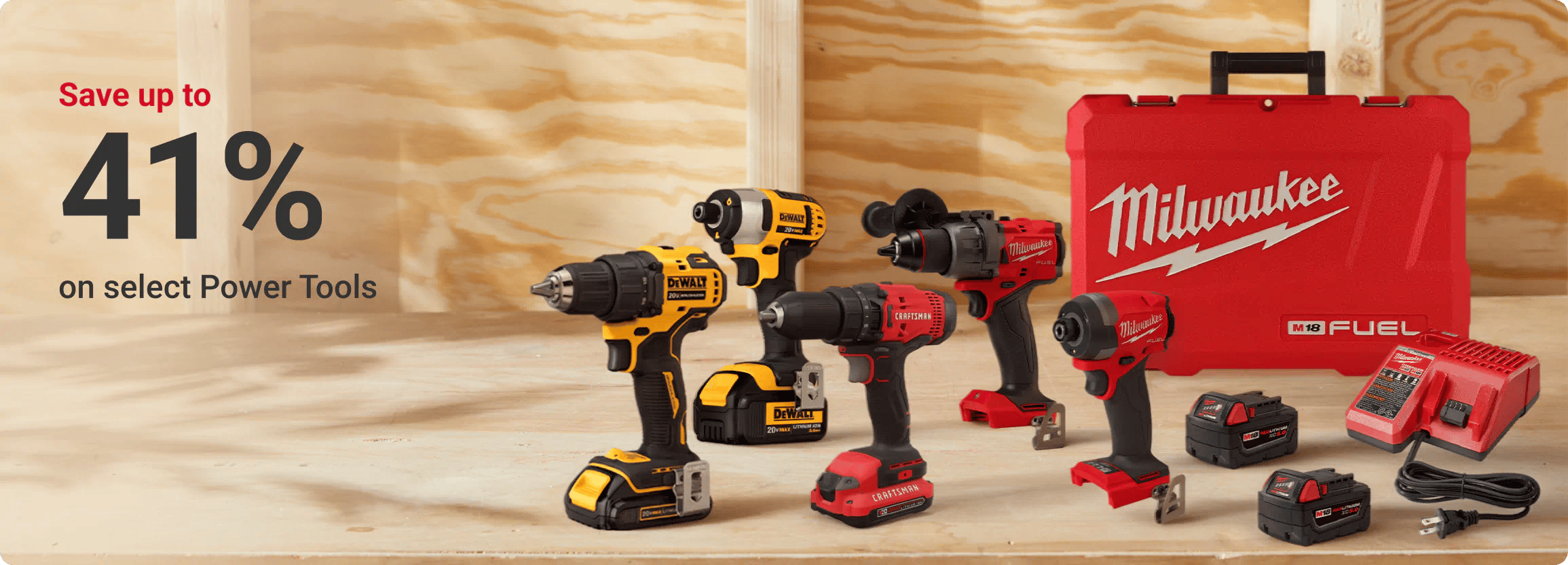 Save up to 41% on select Power Tools