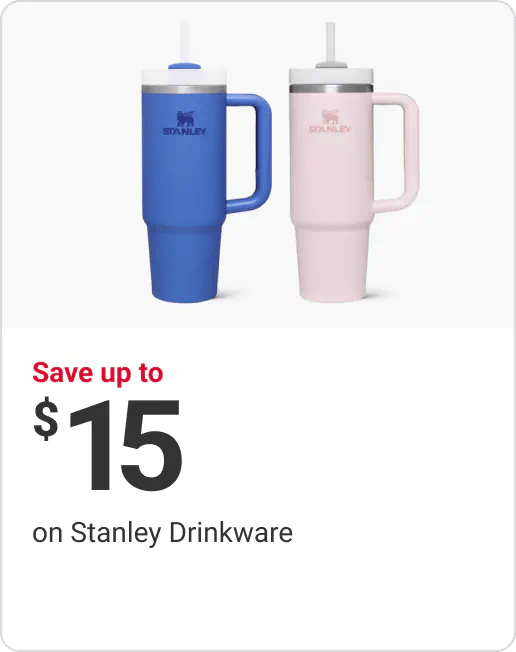 Save up to $15 on Stanley Drinkware
