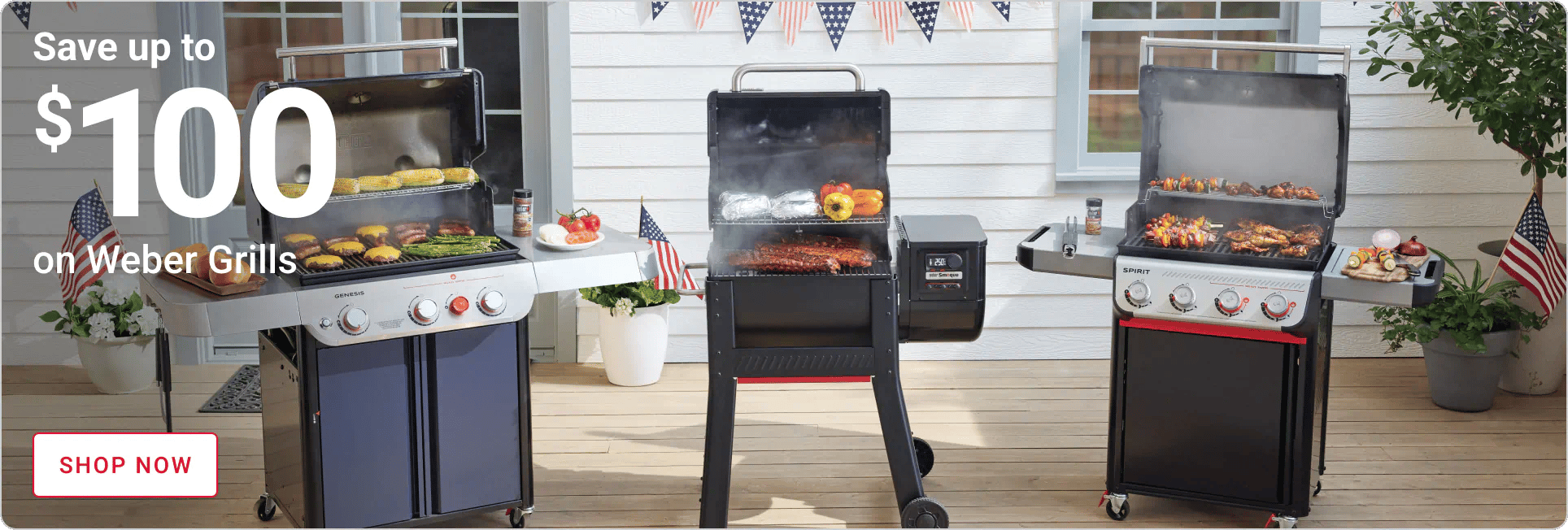 Save up to $100 on Weber Grills
