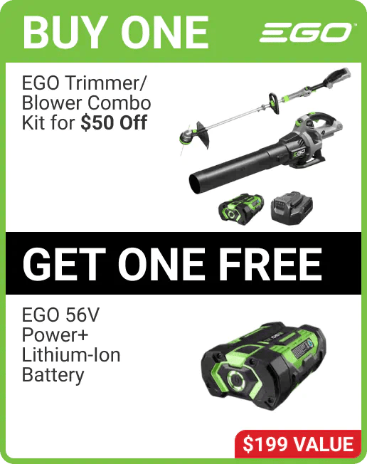 Buy One EGO Trimmer/Blower Comobo Kit for $50 Off, Get One Free EGO 56V Power+ Lithium-Ion Battery