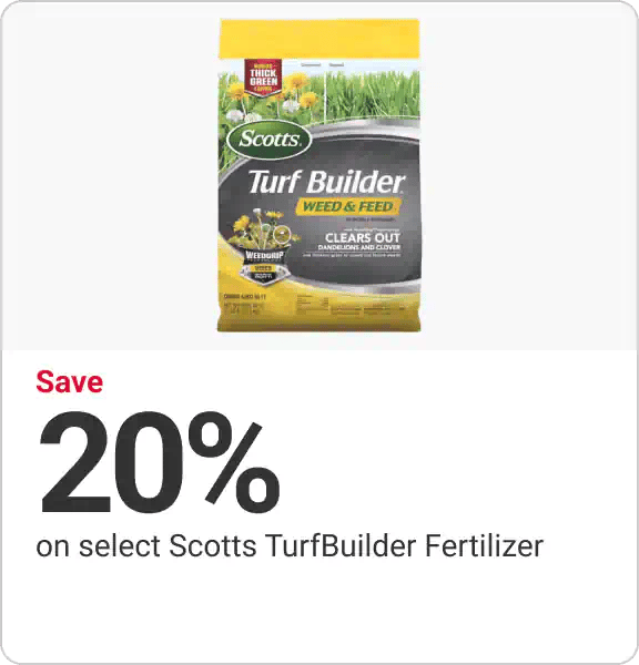 20% Off Select Scotts TurfBuilder Fertilizer