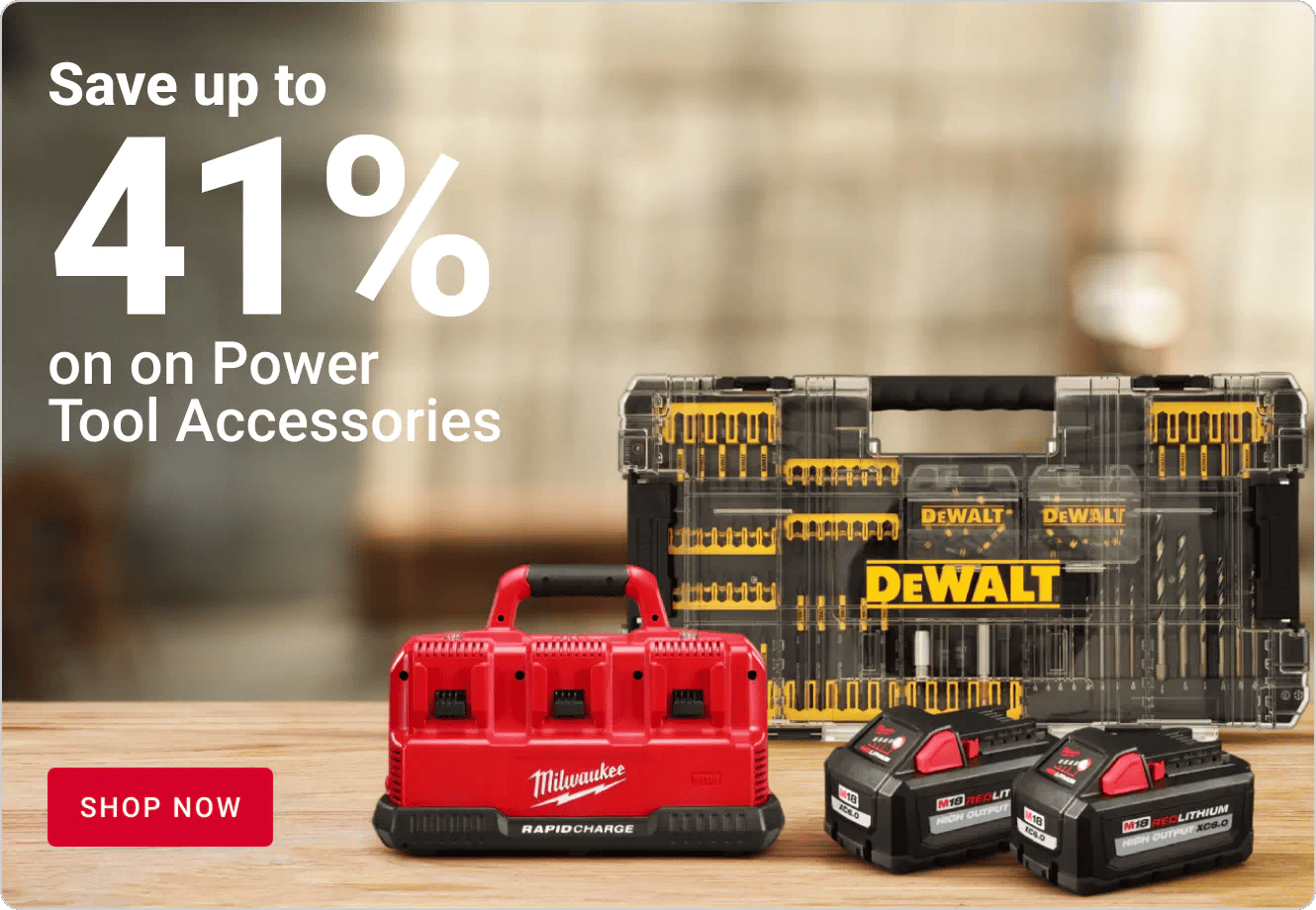 Save up to 41% on Power Tool Accessories