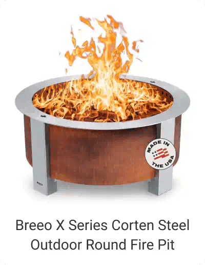 Breeo X Series Corten Steel Outdoor Round Fire Pit