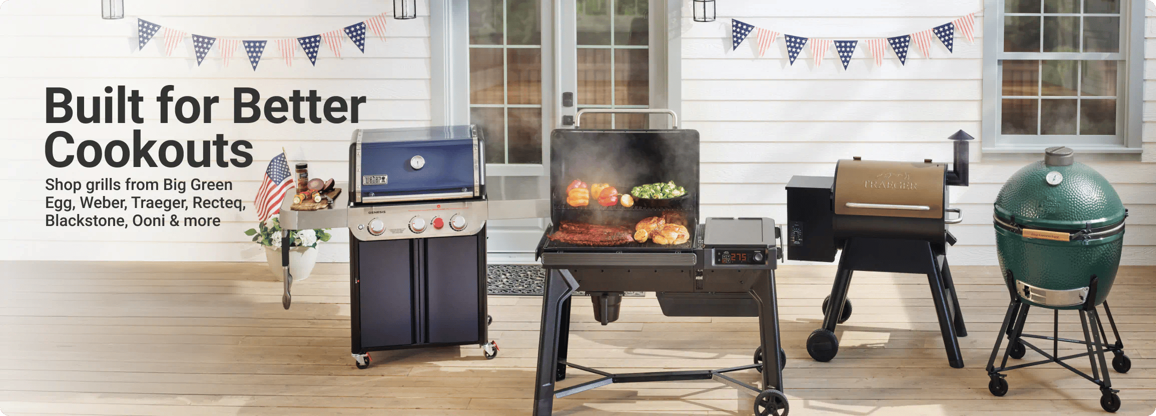 Built for Better Cookouts - Shop grills from Big Green Egg, Weber, Traeger, Recteq, Blackstone, Ooni & more