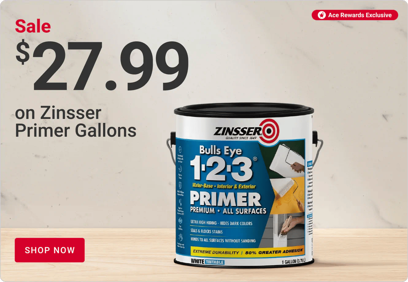 Ace Rewards Exclusive Sale $27.99 on Zinsser Paint Gallons