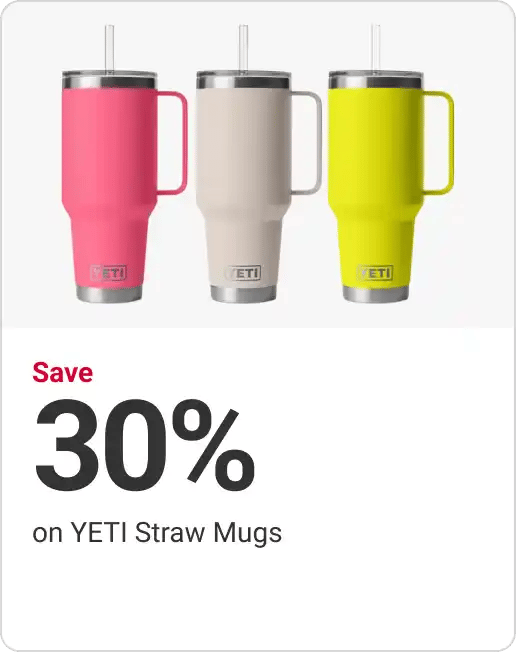 Save 30% on YETI Straw Mugs