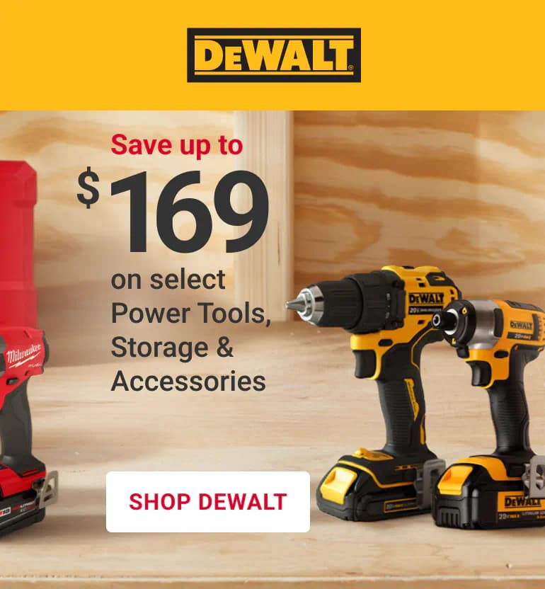 Save up to $169 on select power tools, storage & accessories