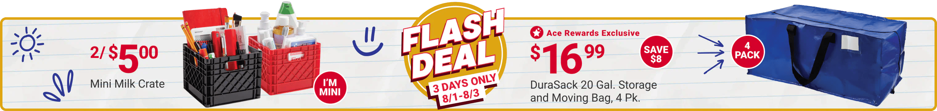 Flash Deal 3 Days Only 8/1-8/3