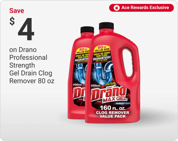 Save $4 Drano Professional Strength Gel Drain Clog Remover 80 oz