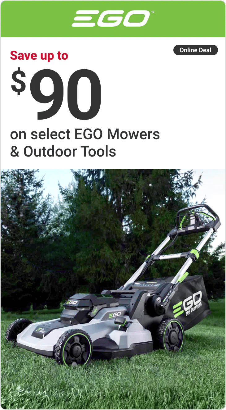 Online Deal - Save up to $90 on select EGO Mowers & outdoor tools
