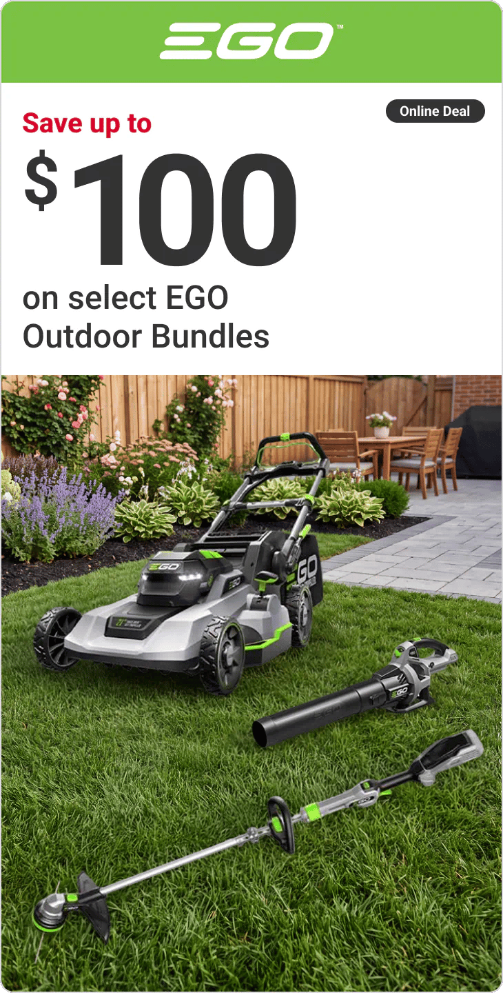 Online Deal - Savee up to $100 on select EGO Outdoor Bundles