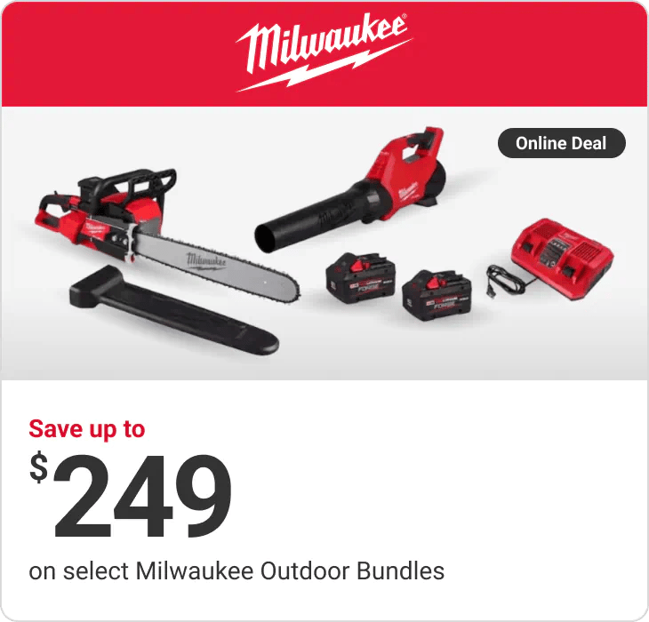 Online Deal - Save up to $249 on select Milwaukee Outdoor Bundles
