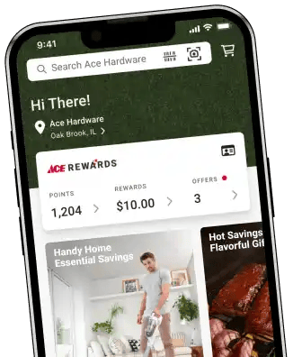 Ace Rewards App on phone