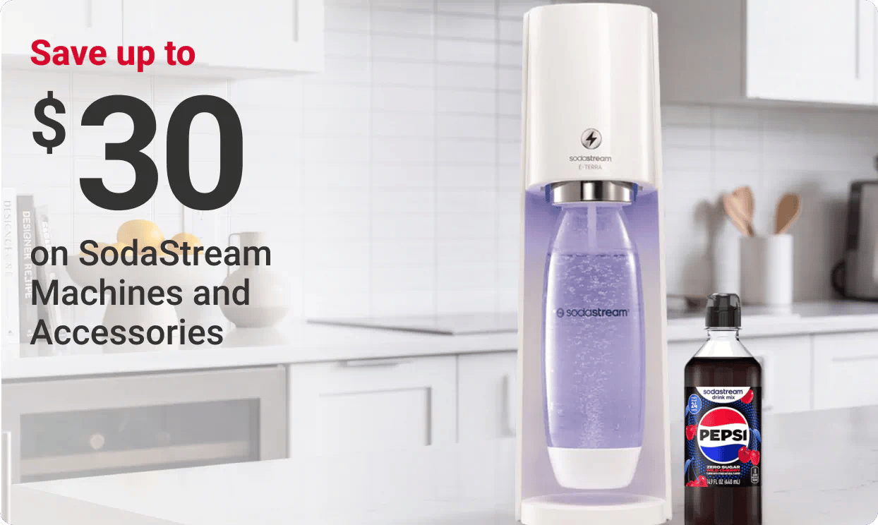 Save up to $30 on SodaStream Machines and Accessories