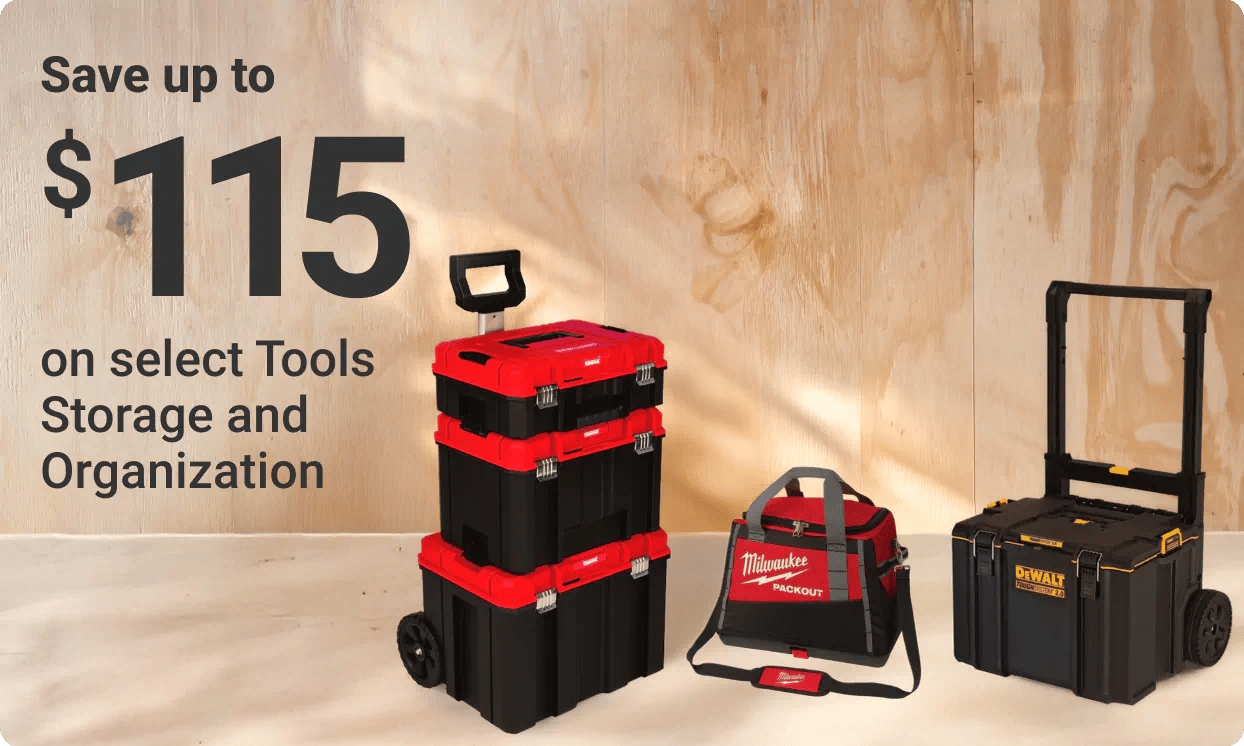 Save up to $115 on select Tools Storage and Organization