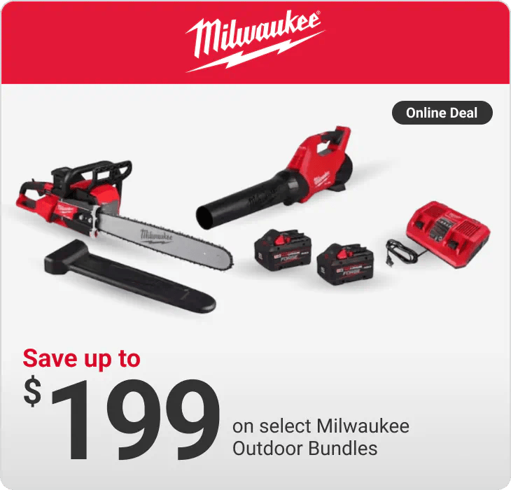 Online Deal - Save up to $199 on select Milwaukee Outdoor Bundles