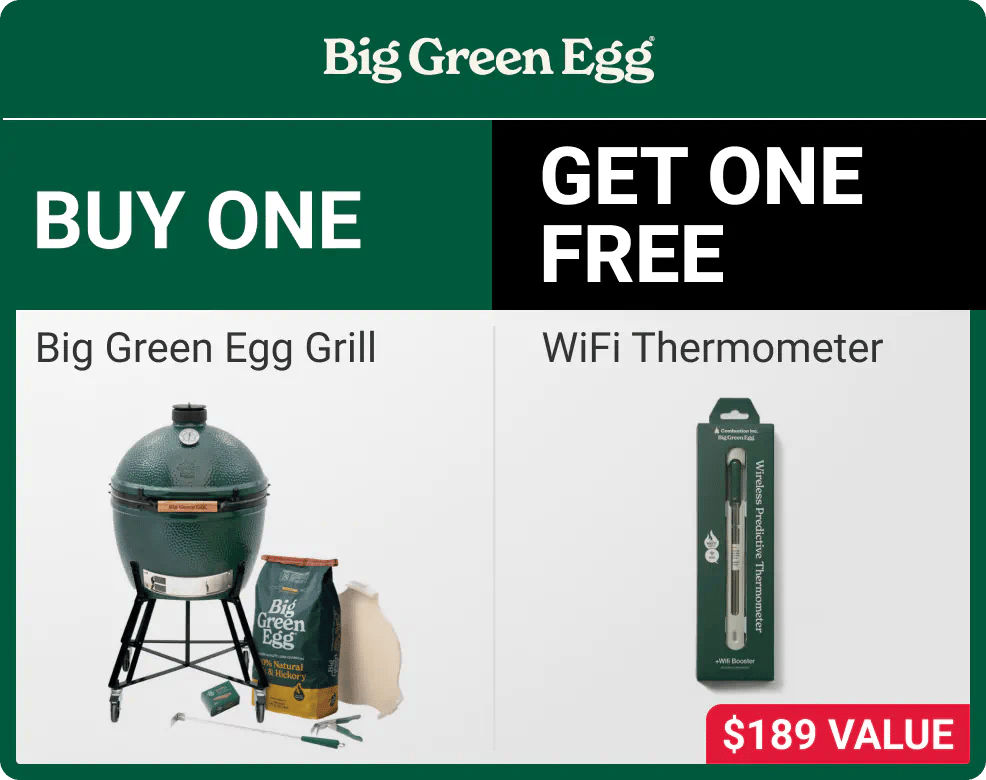 Buy One Big Green Egg Grill, Get One Free WiFi Thermometer