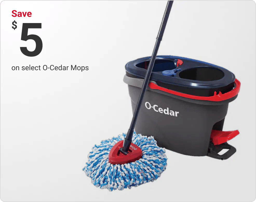 Save $5 on selcect O-Cedar Mops