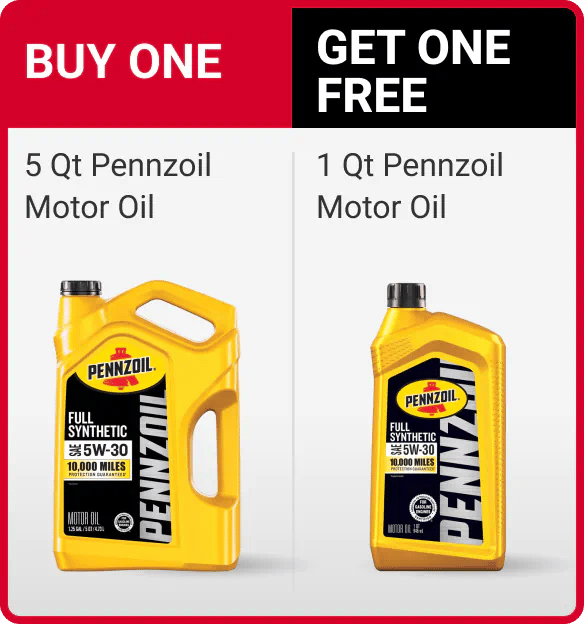 Buy One 5 Qt Pennzoil Motor Oil, Get One Free 1 Qt Pennzoil Motor Oil