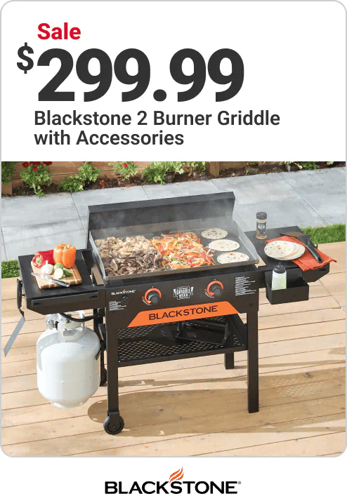 Sale $299.99 Blackstone 2 Burner Griddle with Accessories