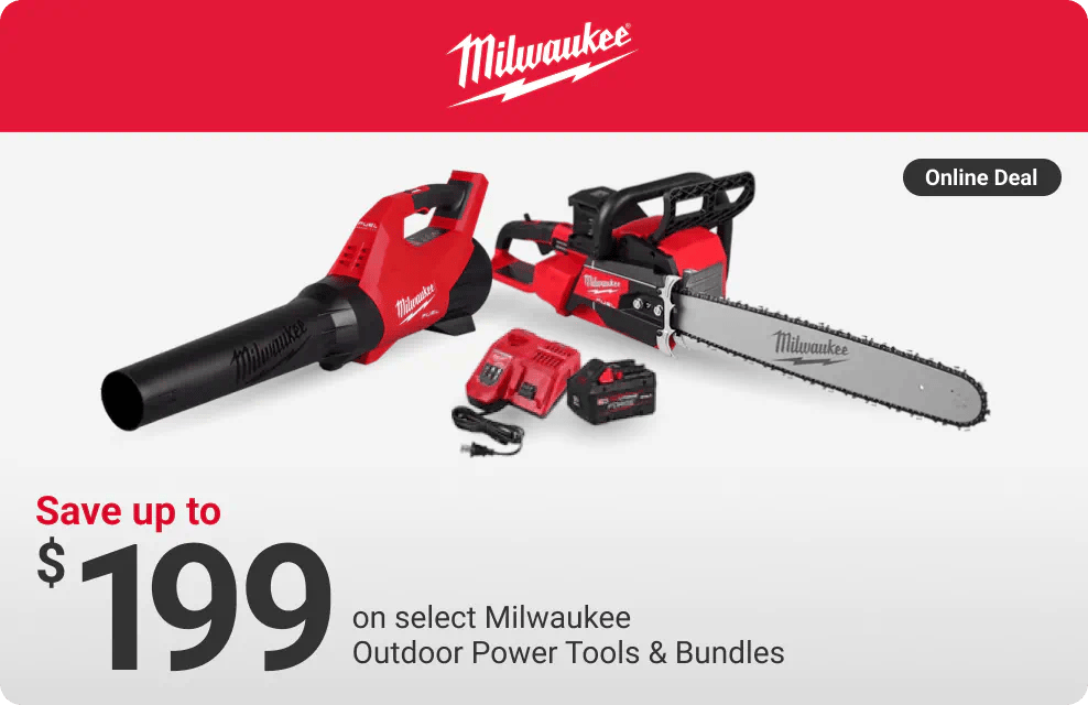 Online Deal - Save up to $199 on select Milwaukee Outdoor Power Tools & Bundles