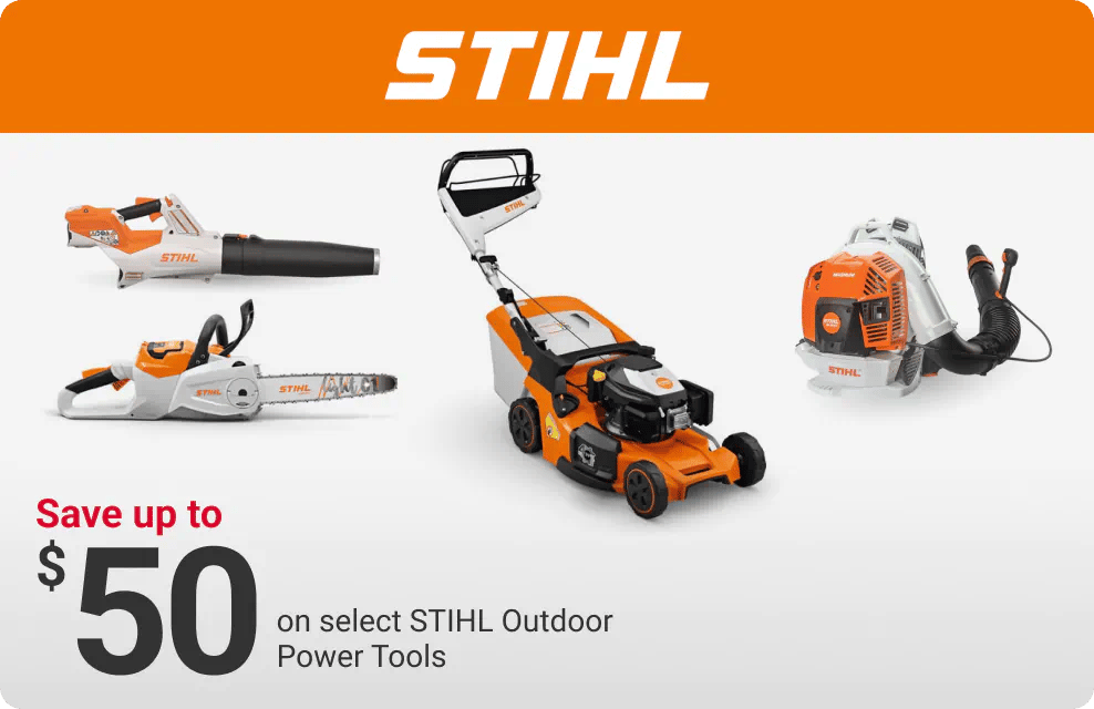 Save up to $50 on select STIHL Outdoor Power Tools