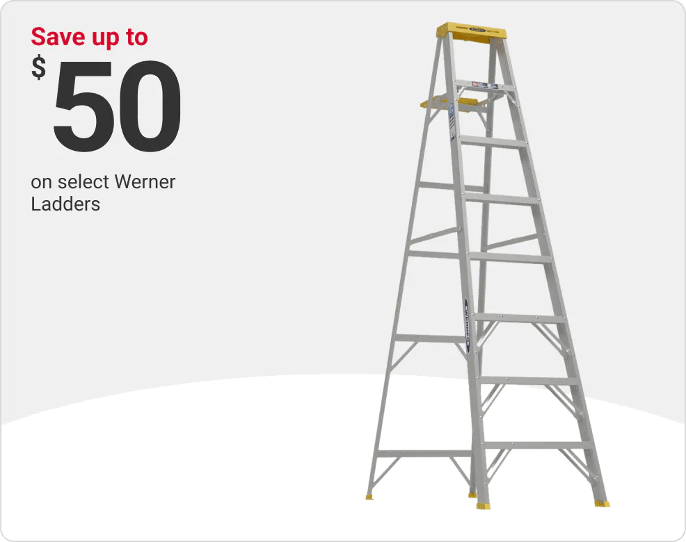 Save up to $50 on select Werner Ladders