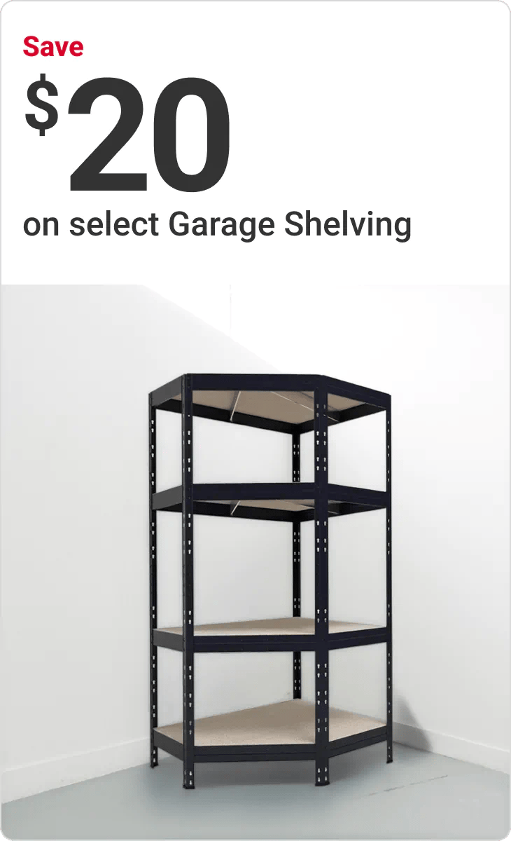 Save $20 on select Garage Shelving