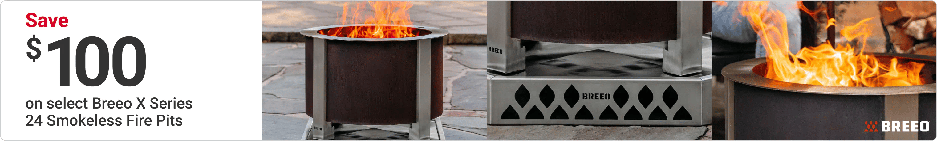 Save $100 on select Breeo X Series 24 Smokeless Fire Pits